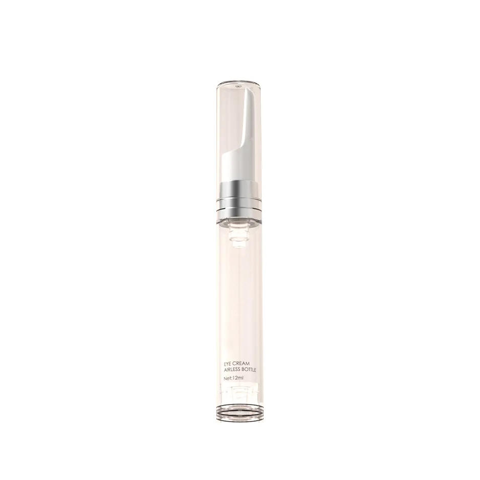 Off-white slim cosmetic pump container